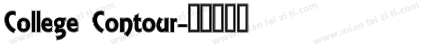 College Contour字体转换